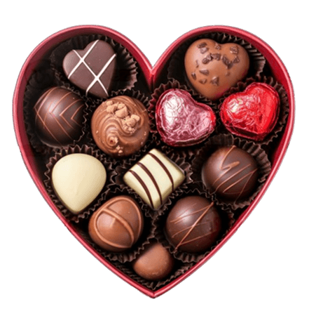 جعبه شکلات قلبی
