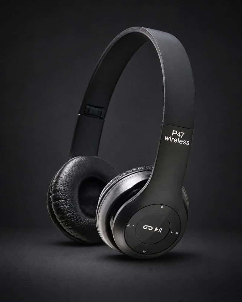 هدفون بی سیم مشکی P47 Wireless