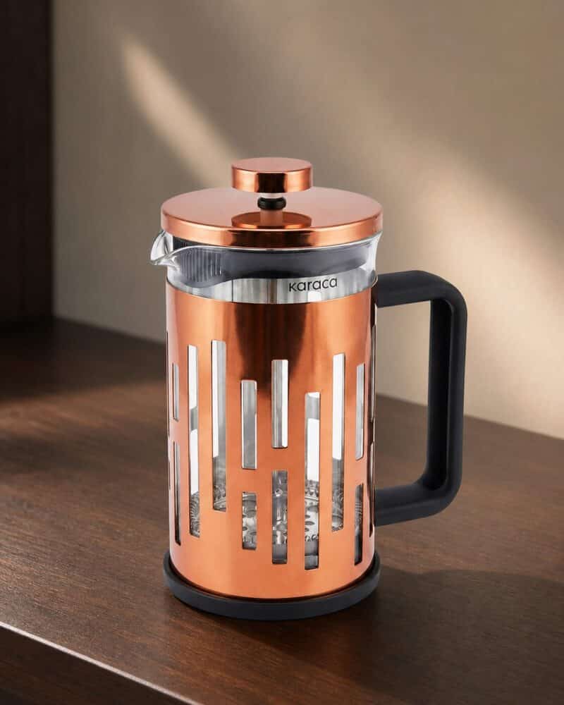 فرنچ پرس مسی کاراجا BARAVA با دسته مشکی و فیلتر داخلی