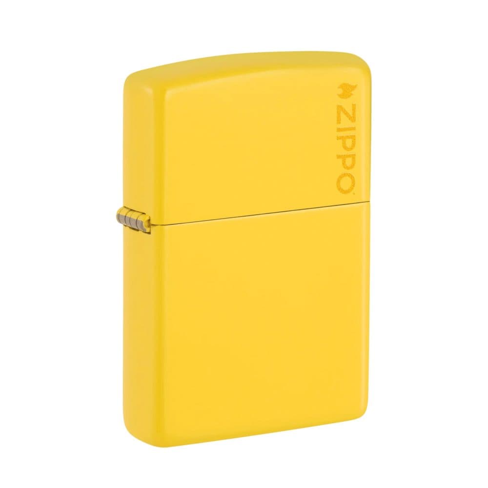 تصویر فندک Zippo طرح Classic Sunflower با لوگوی زیپو و رنگ طلایی درخشان