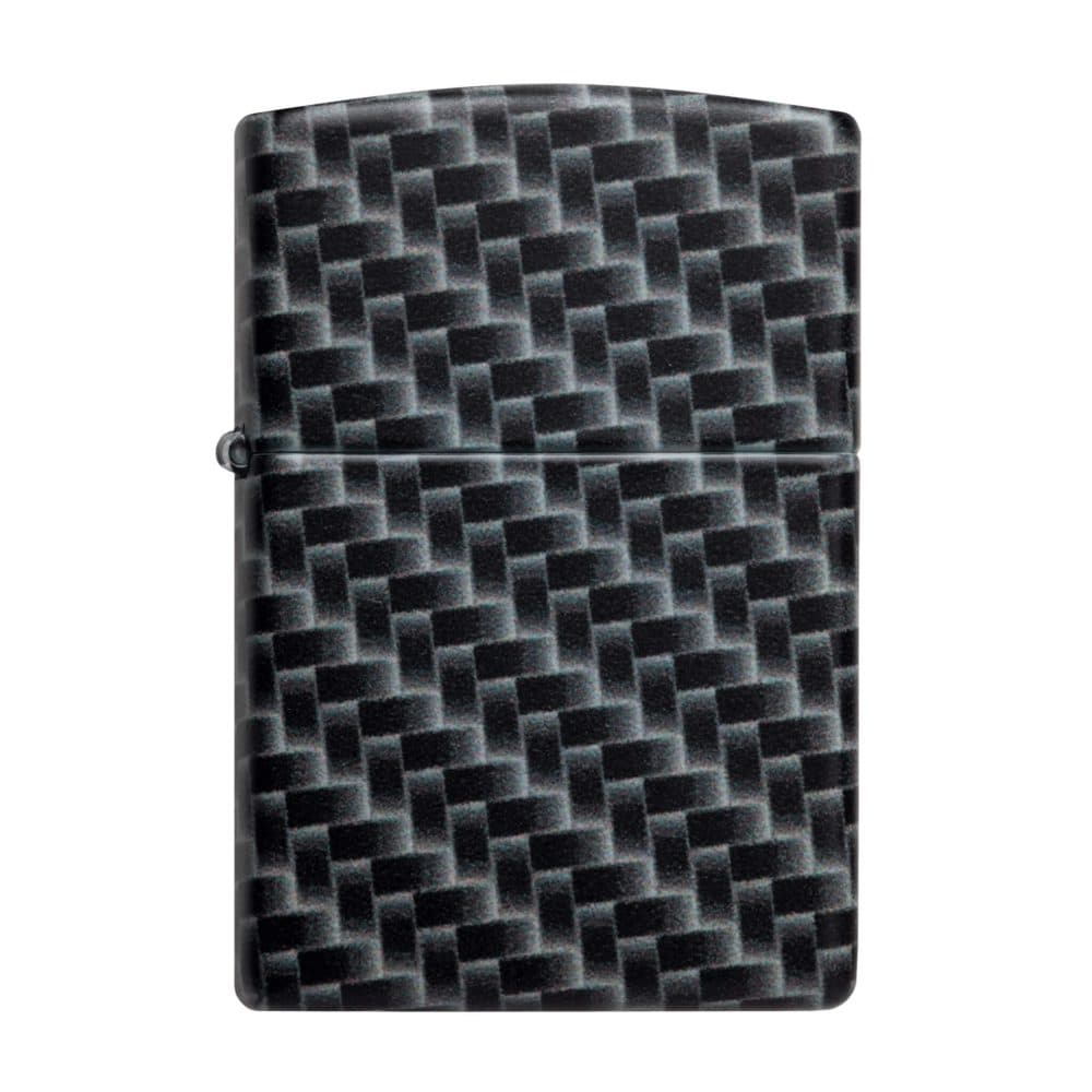 تصویر فندک Zippo مدل White Matte با پوشش مات و طراحی فیبر کربن