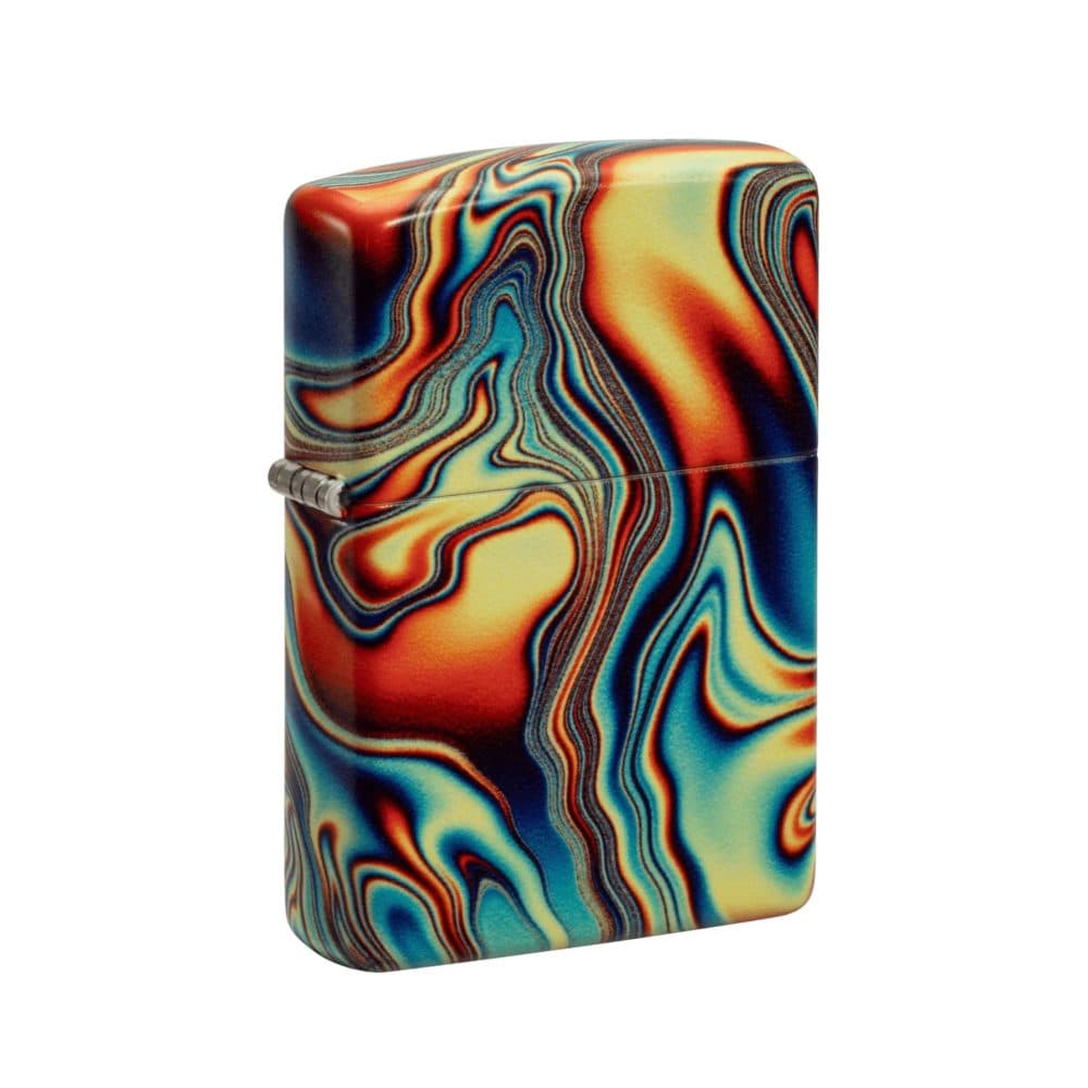تصویر فندک Zippo طرح Colorful Swirl Design با رنگ‌های متنوع و طرح چرخشی