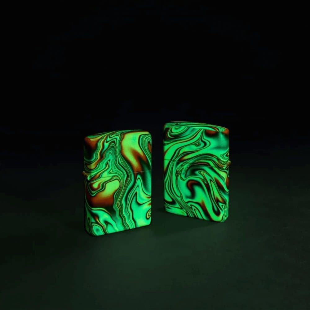 تصویر فندک Zippo طرح Colorful Swirl Design با رنگ‌های متنوع و طرح چرخشی